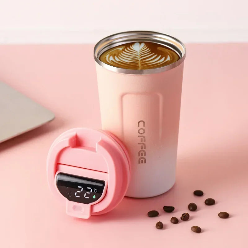 380/510ml Stainless Steel Coffee Cup with Temperature Display