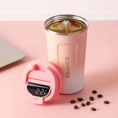 380/510ml Stainless Steel Coffee Cup with Temperature Display