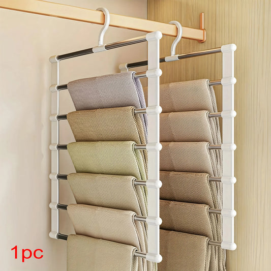 Space-Saving Foldable Pants Hangers for Jeans
