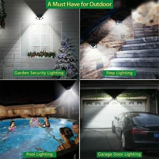 100 LED Solar Wall Light — Outdoor Motion Sensor, 270° Wide Angle, IP65 Waterproof