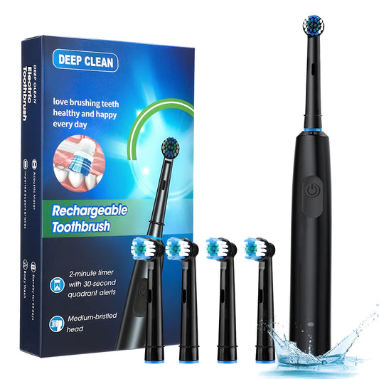 Cordless Electric Toothbrush — USB Rechargeable, Waterproof, Intelligent Oral Care for Adults