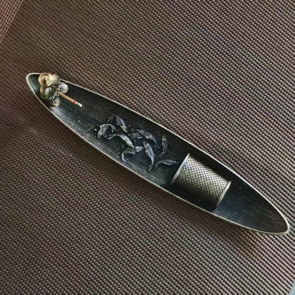 Minimalist Metal Incense Stick Holder — Elegant Home Decor Aromatherapy Base