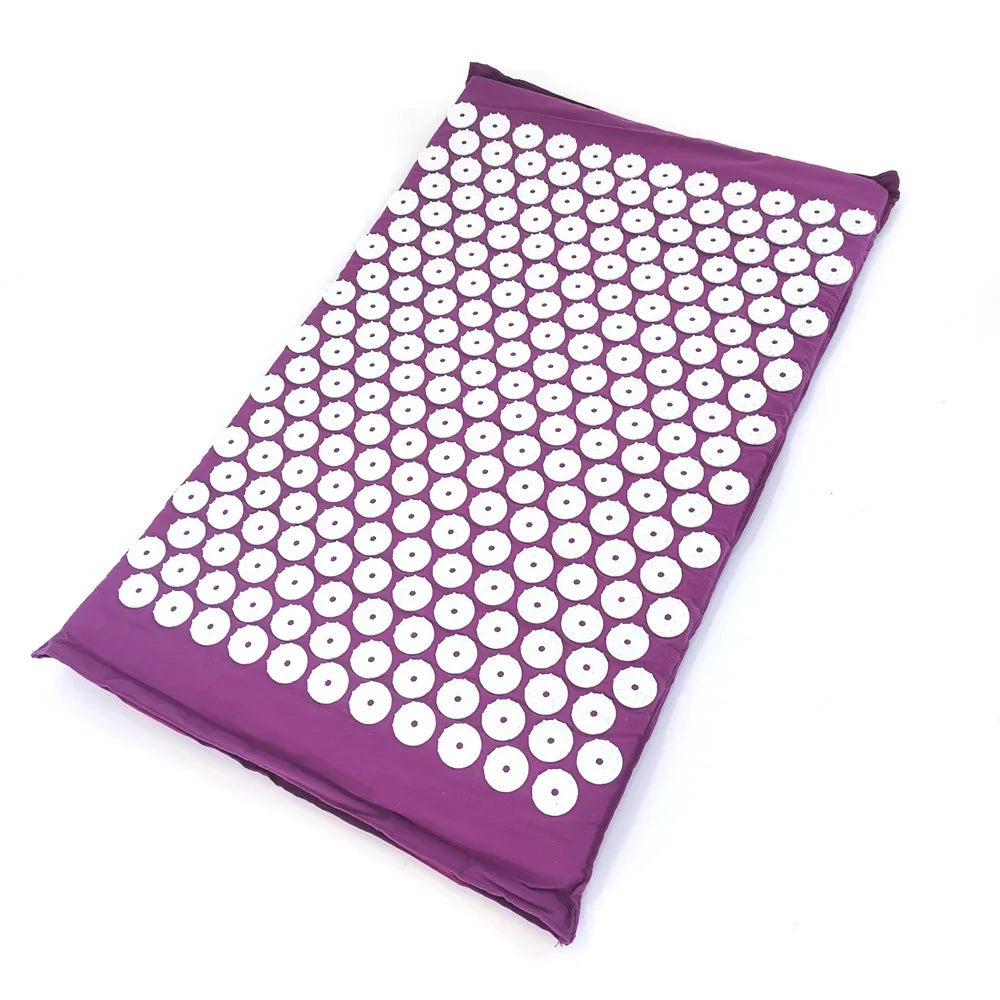 Yoga Acupressure Mat and Pillow Set, Relieves Pain/ Stress in Back and Body