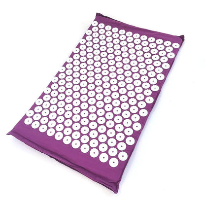 Yoga Acupressure Mat and Pillow Set, Relieves Pain/ Stress in Back and Body