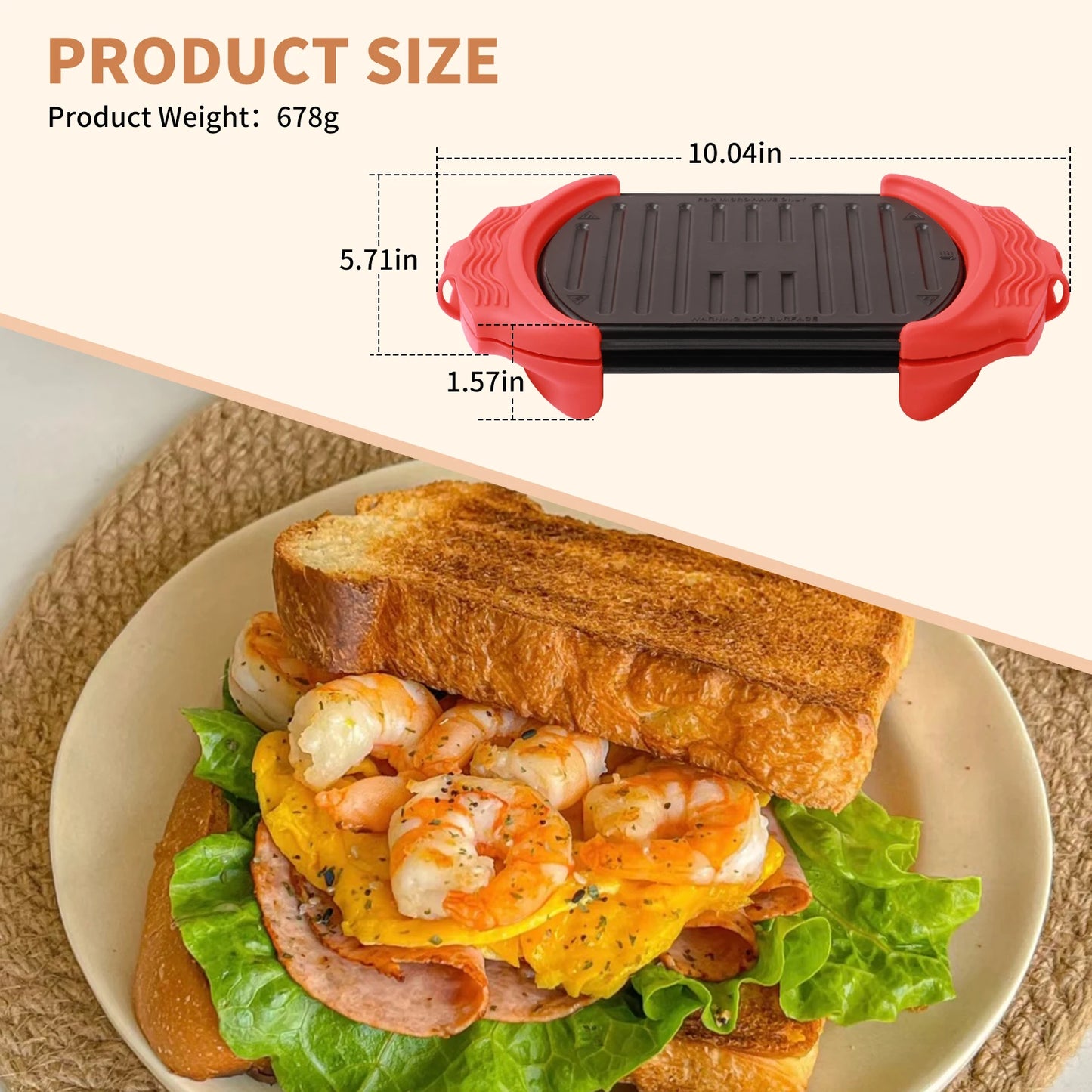 Microwave Toastie & Sandwich Maker — Silicone Non-Stick Grill with Heatwave Technology