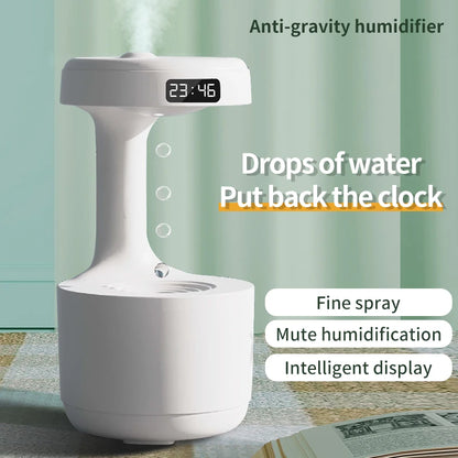 Anti-Gravity Mist Maker Humidifier — Water Drop Effect & LED Night Light