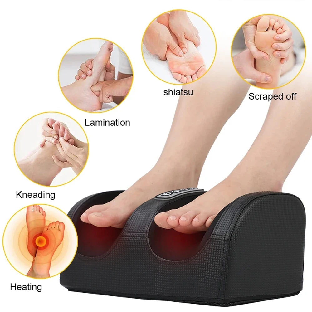 Electric Shiatsu Foot & Calf Massager — Deep Tissue Kneading with Heat