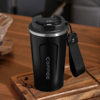 380/510ml Stainless Steel Coffee Cup with Temperature Display
