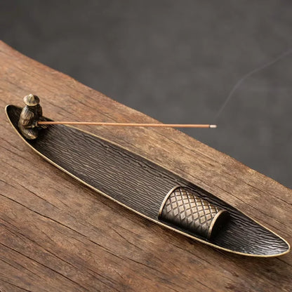 Minimalist Metal Incense Stick Holder — Elegant Home Decor Aromatherapy Base