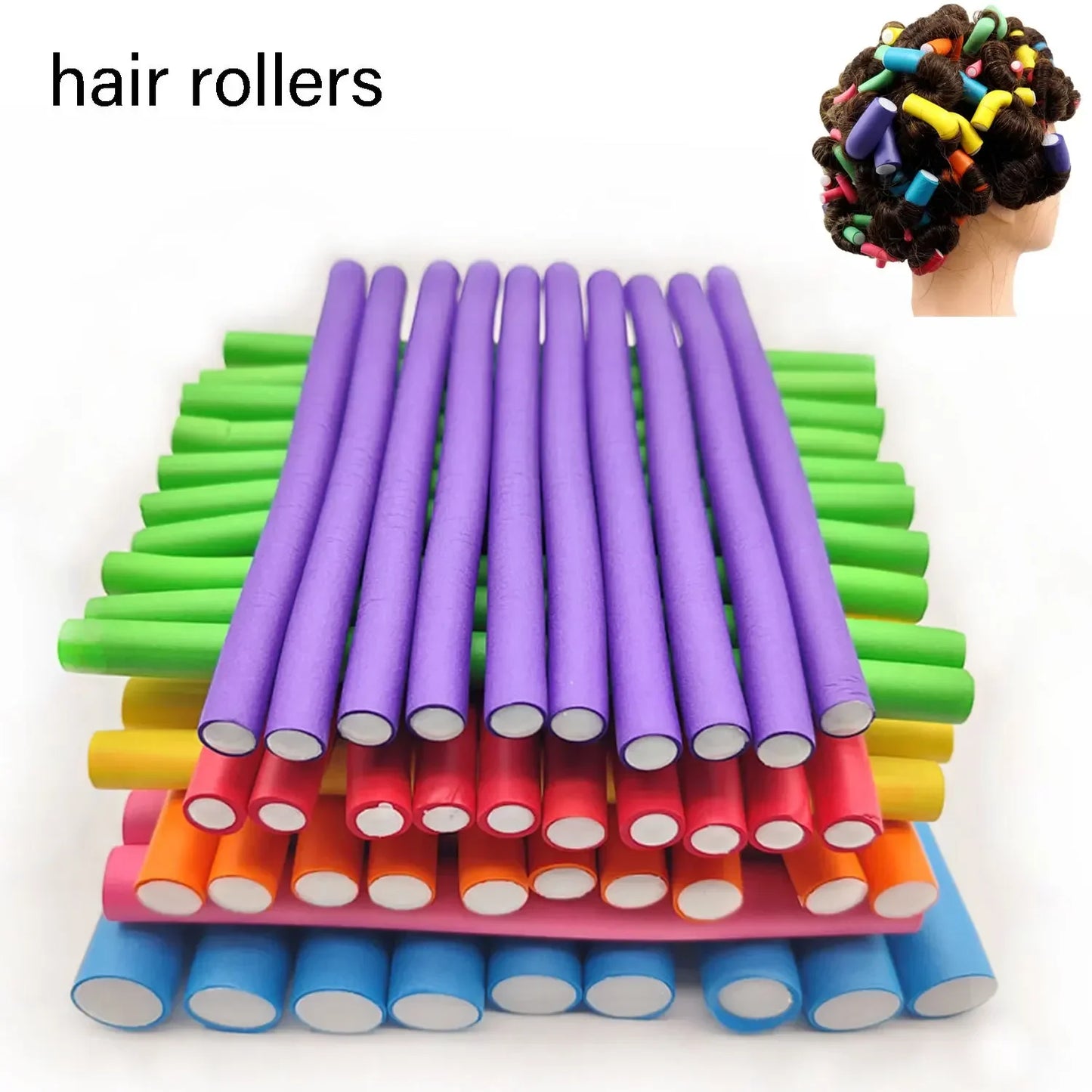 10pcs Flexi Rod Styling Tools/ No Heat