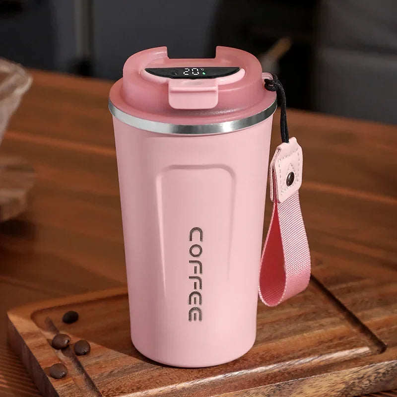 380/510ml Stainless Steel Coffee Cup with Temperature Display
