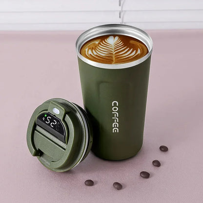 380/510ml Stainless Steel Coffee Cup with Temperature Display