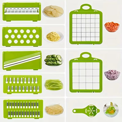 14-in-1 Multifunctional Vegetable Chopper — Slicer, Dicer, Grater & Food Chopper
