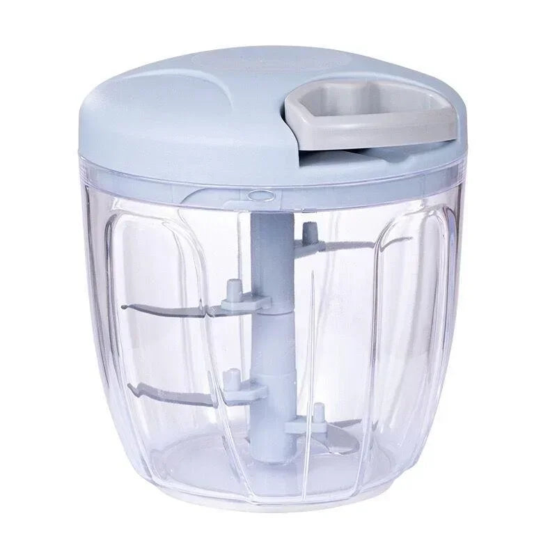 Manual Garlic & Vegetable Chopper — Rotate Press Mincer, 500ml / 900ml