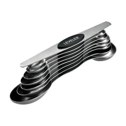 Magnetic Measuring Spoon Set — 8-Piece Stackable Stainless Steel