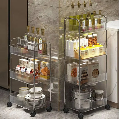 Multi-Layer Mobile Storage Shelf with Wheels Multi-Layers