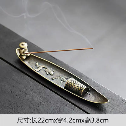 Minimalist Metal Incense Stick Holder — Elegant Home Decor Aromatherapy Base