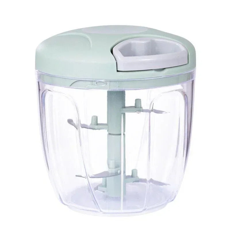 Manual Garlic & Vegetable Chopper — Rotate Press Mincer, 500ml / 900ml