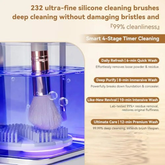 Professional Makeup Brush Cleaner & Dryer — 5-in-1 Deep Clean Machine