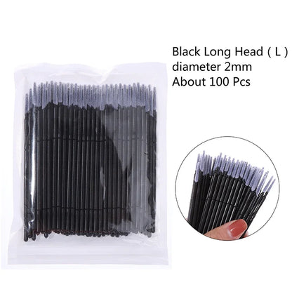 100Pcs Professional Disposable Eyelash Extension Micro Brush