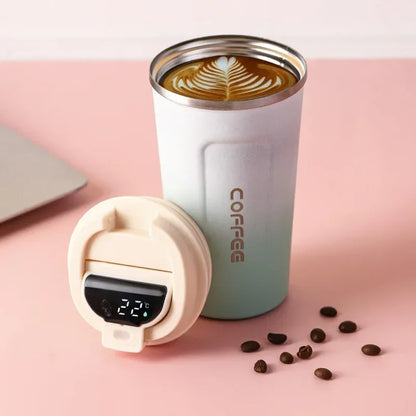 380/510ml Stainless Steel Coffee Cup with Temperature Display