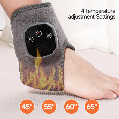 Electric Heat And Vibration Ankle/ Wrist Massager Hot Compress Therapy