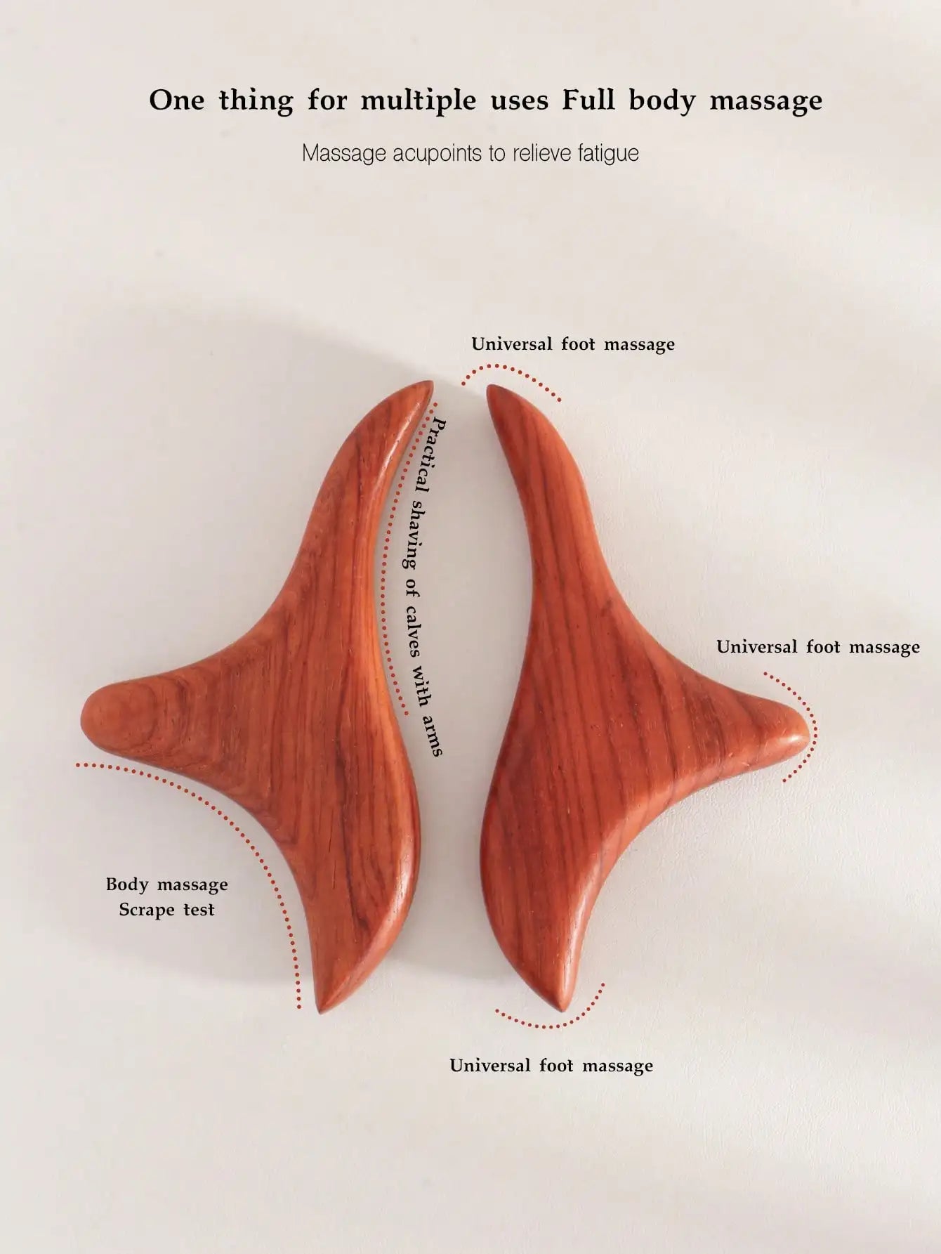 Wood Trigger Point Gua Sha Tool for Lymphatic Drainage & Muscle Relief