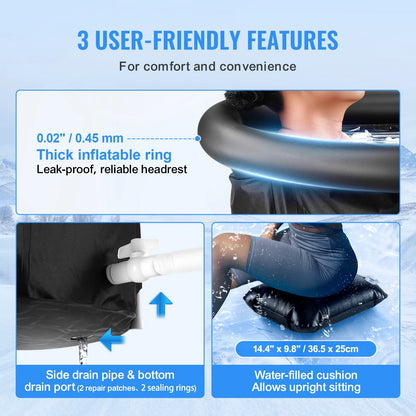 Portable, Inflatable Ice Bath Tub for Cold Water Therapy