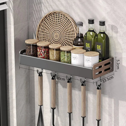 No-Drill Wall Mounted Multi-Functional Organizer for Spices and Knives