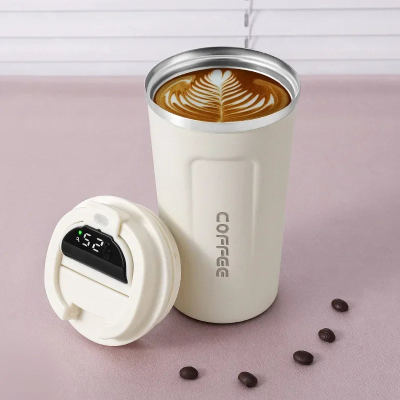 380/510ml Stainless Steel Coffee Cup with Temperature Display