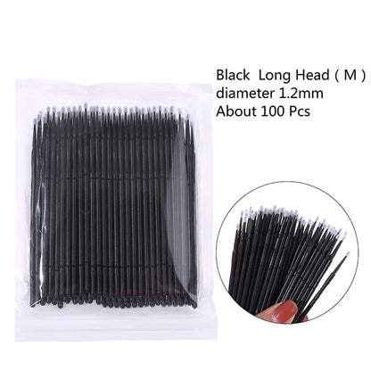 100Pcs Professional Disposable Eyelash Extension Micro Brush