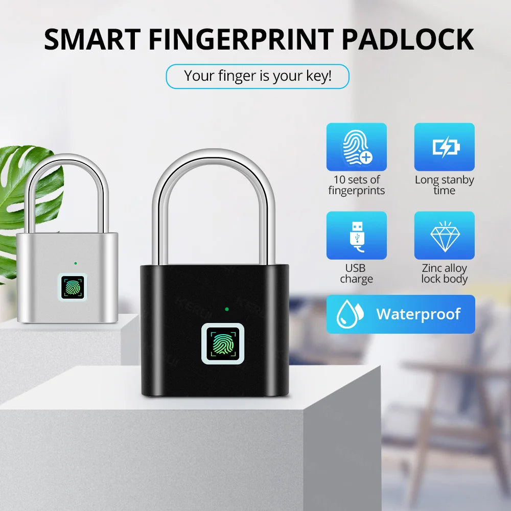 Keyless Fingerprint Padlock