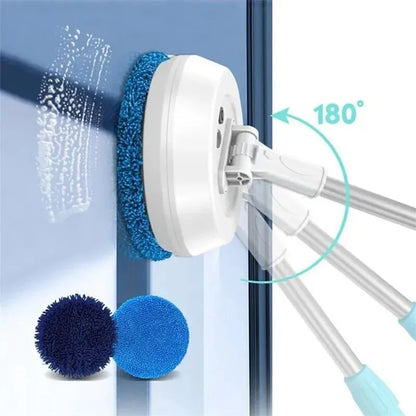Wireless Electric Spin Mop — 2-in-1 Wet & Dry, Telescopic Handle, USB Rechargeable
