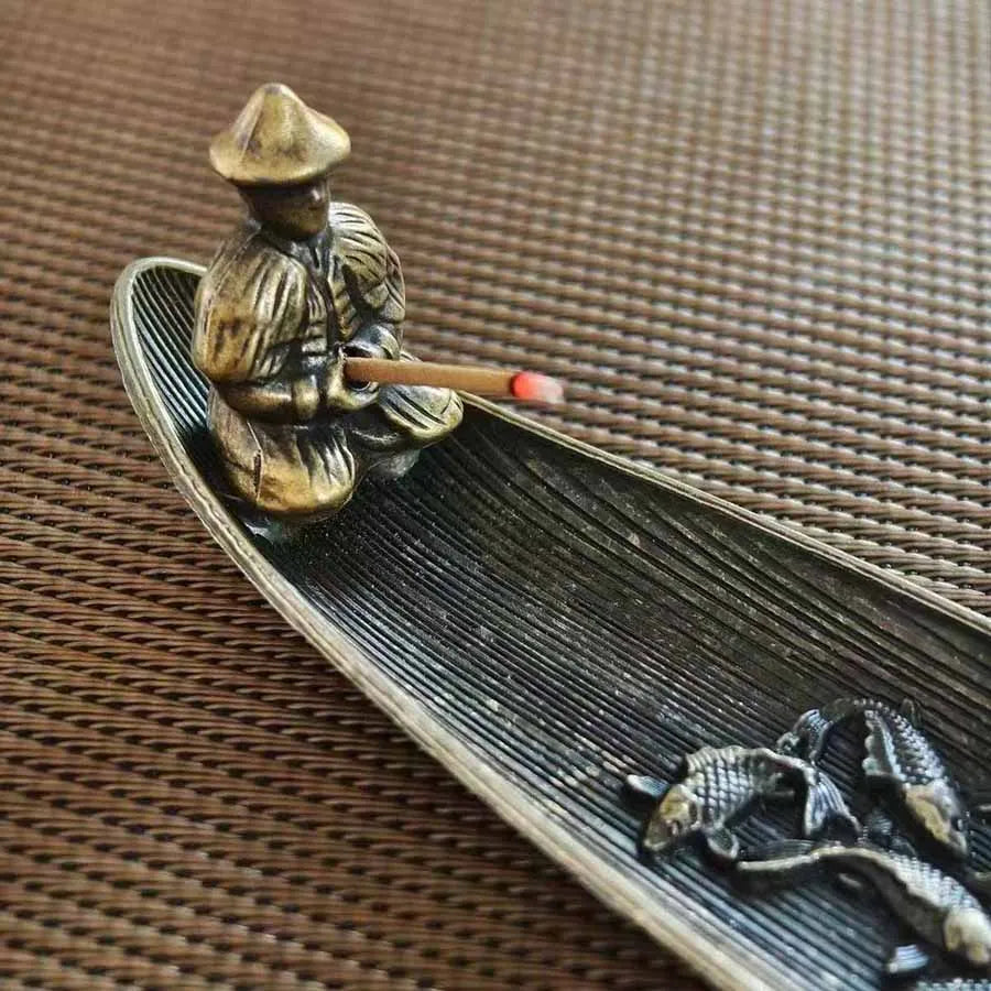 Minimalist Metal Incense Stick Holder — Elegant Home Decor Aromatherapy Base