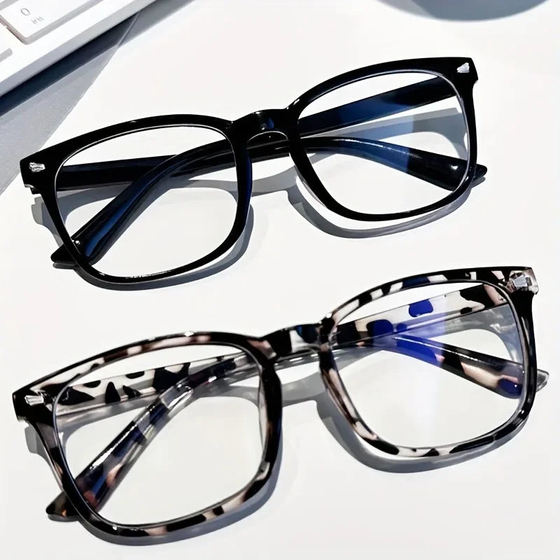 Blue Light Blocking Glasses — Lightweight Square Clear Lens, 3-Pack