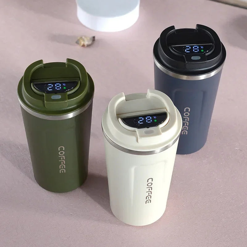 380/510ml Stainless Steel Coffee Cup with Temperature Display
