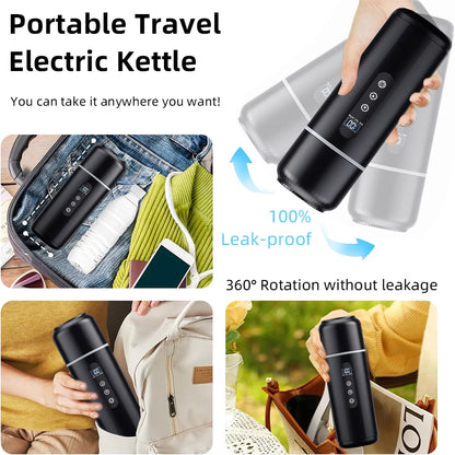 500ml Smart Car Travel Kettle — 12V/24V Touch Screen, Adjustable Temperature