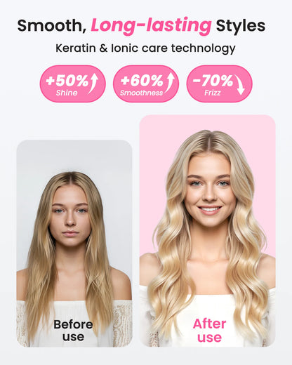 6 Temperature Ionic Thermal Brush For Curling And Straightening Styler