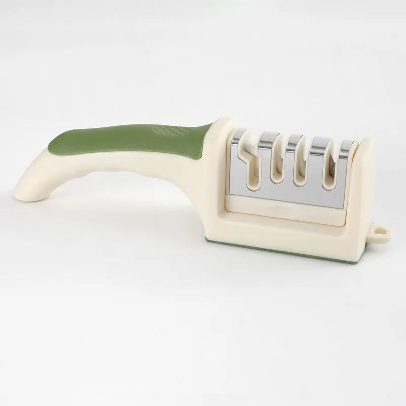Handheld Knife Sharpener — 3 & 4 Stage Quick Sharpening Tool with Non-Slip Base