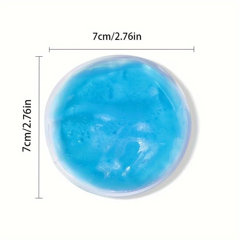 4pcs Reusable Gel Ice Pack Hot Cold Compress, Small Round Ice Packs for Eyes, Perfect for Family & Travel Use