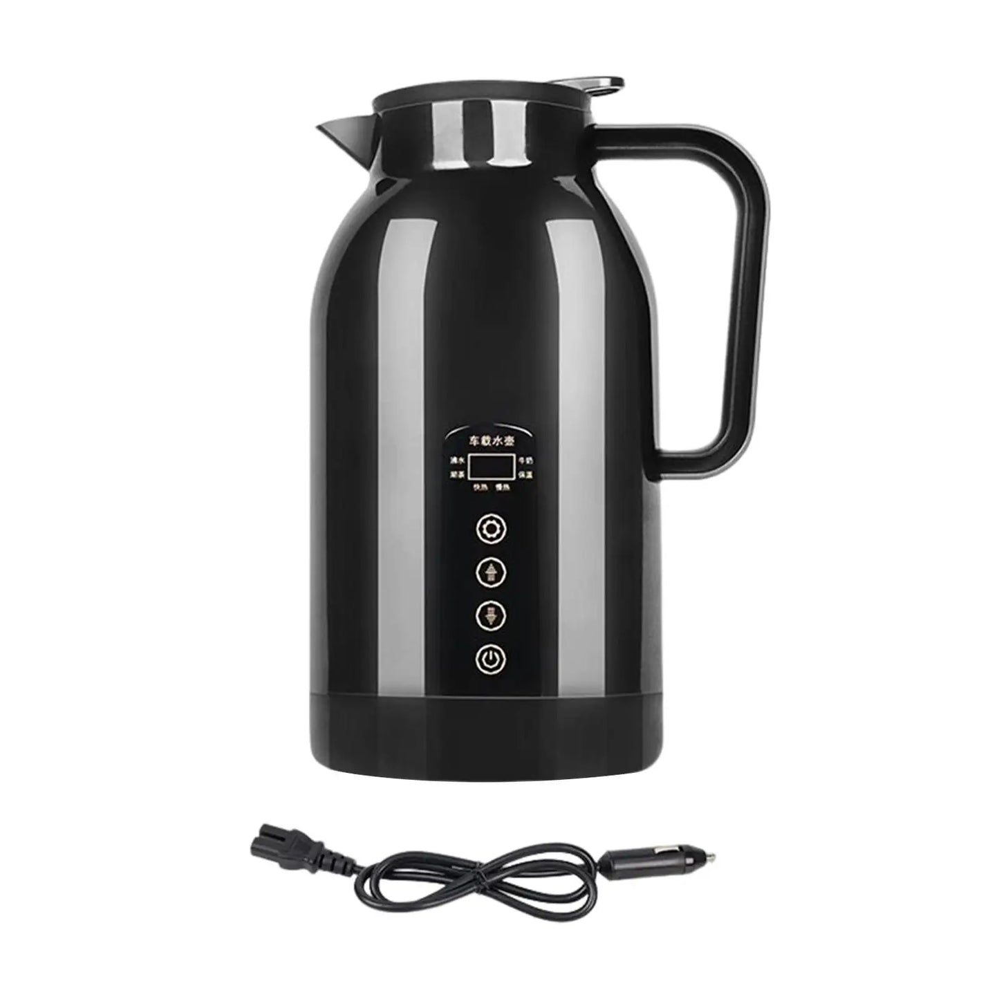 Portable Electric Car Kettle Stainless Steel 12V/24V Heating Cup Water Heater for
