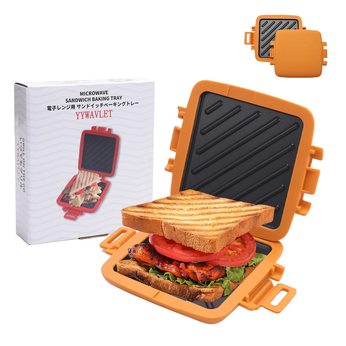 Microwave Toastie & Sandwich Maker — Silicone Non-Stick Grill with Heatwave Technology