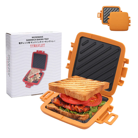Microwave Toastie & Sandwich Maker — Silicone Non-Stick Grill with Heatwave Technology