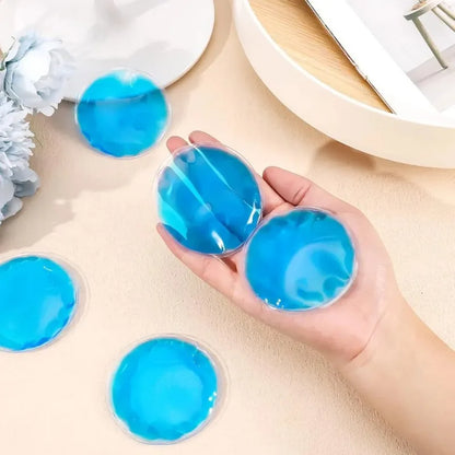 4pcs Reusable Gel Ice Pack Hot Cold Compress, Small Round Ice Packs for Eyes, Perfect for Family & Travel Use