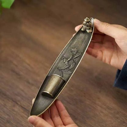 Minimalist Metal Incense Stick Holder — Elegant Home Decor Aromatherapy Base