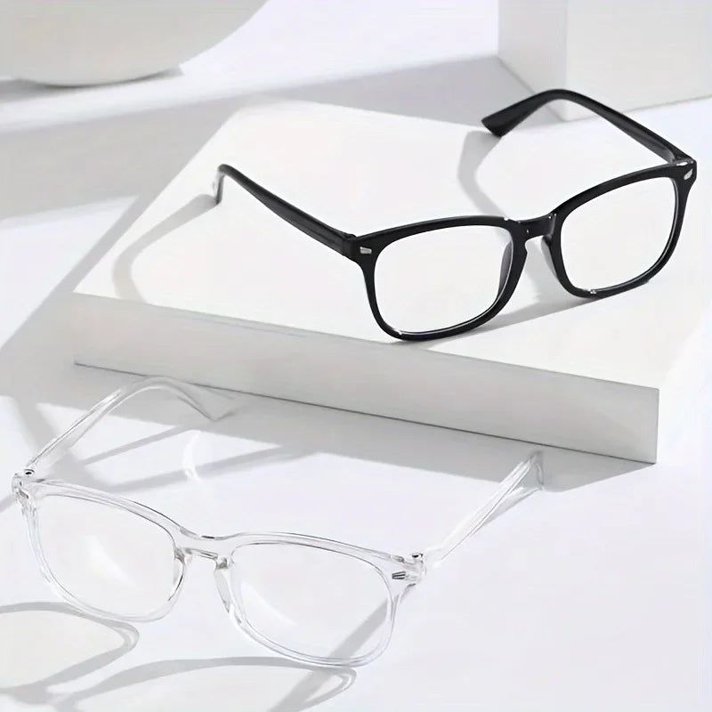 Blue Light Blocking Glasses — Lightweight Square Clear Lens, 3-Pack