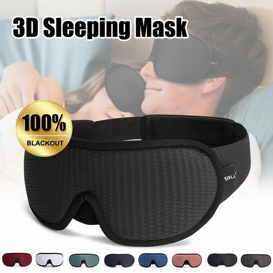 3D Blackout Sleep Mask — Contoured & Padded for Deep, Restful Sleep