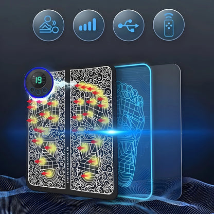 Electric Foot Massager Pad — 8 Modes, 19 Intensity Levels EMS Therapy