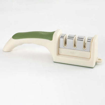 Handheld Knife Sharpener — 3 & 4 Stage Quick Sharpening Tool with Non-Slip Base