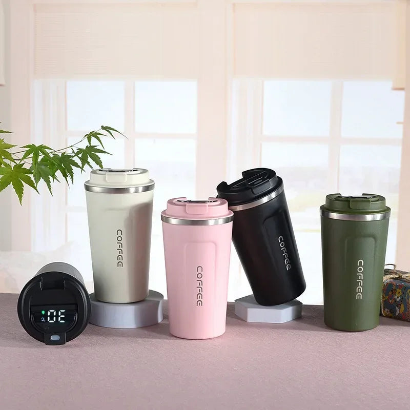 380/510ml Stainless Steel Coffee Cup with Temperature Display